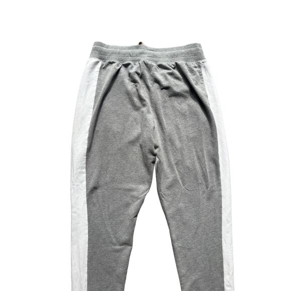 Victoria Secret Pink Medium Gray Jogger Sweats Pockets Drawstring White/peach - Picture 1 of 6